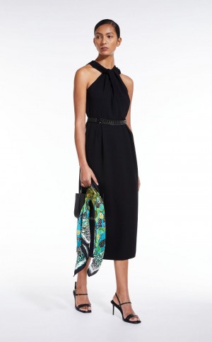 MaxMara Cady With Pleats Dresses BLACK | MMR593389