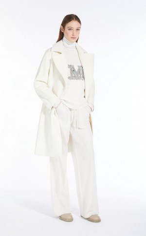 MaxMara Cashmere And Wool Robe Coats WHITE | MMR593879