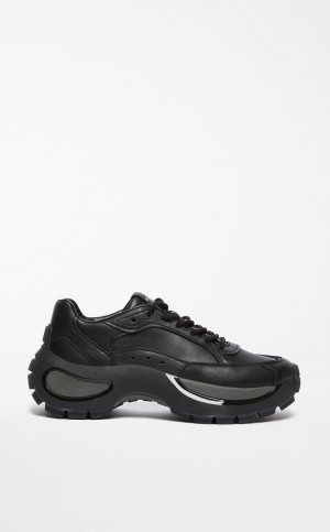 MaxMara Chunky-sole Leather Sneakers BLACK | MMR594211