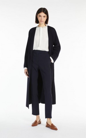 MaxMara Cigarette Trousers NAVY | MMR593746