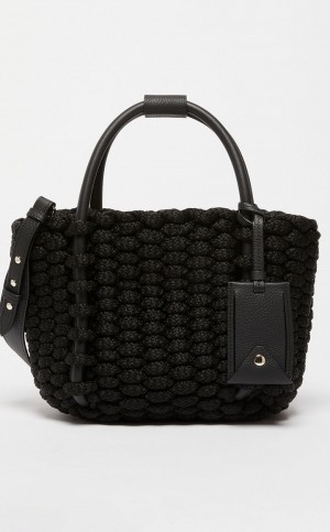 MaxMara Cord Tote Marine Bag BLACK | MMR594128