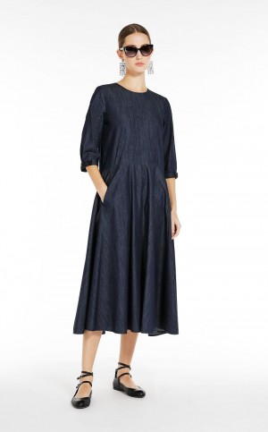 MaxMara Cotton Denim Dresses NAVY | MMR593393