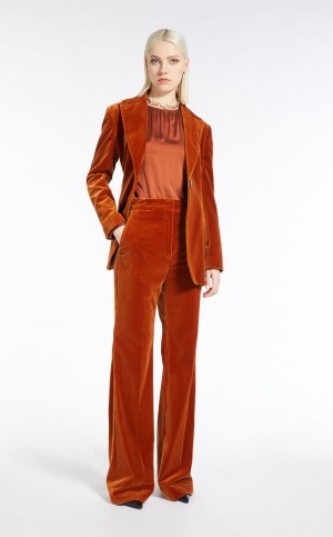 MaxMara Cotton Velvet Blazers RUST | MMR594076