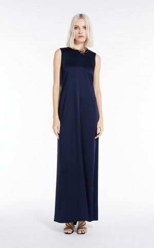 MaxMara Crepe Envers Satin Dresses MIDNIGHTBLUE | MMR593322