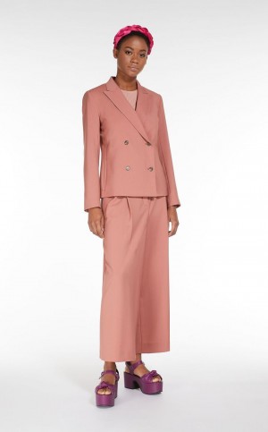 MaxMara Double-breasted In Wool Fabric Suit TERRA COTTA | MMR593497