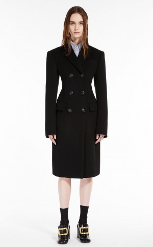 MaxMara Double-faced Woollen Cloth Coats BLACK | MMR593873