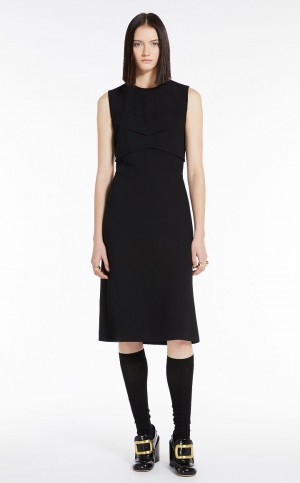 MaxMara Dress With Intarsia And Cut-out On The Back Dresses BLACK | MMR593291