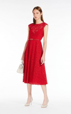 MaxMara Feminine Lace Dresses RED | MMR593390