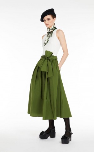 MaxMara Full In Taffeta Skirts GREEN | MMR593730