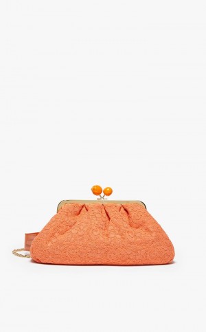 MaxMara Hommage À La France Pasticcinoin Lace Weekend Bag TANGERINE | MMR594174