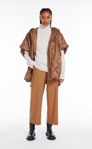 MaxMara Hood In Water-resistant Canvas Capes CAMEL | MMR593958