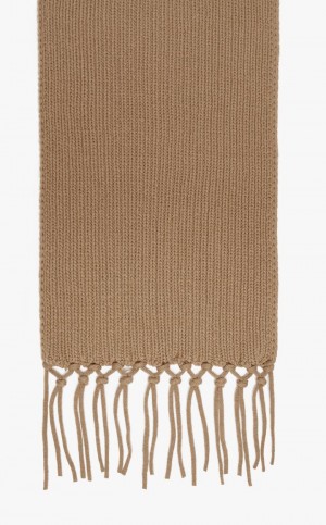 MaxMara In Wool Yarn Scarves CAMEL | MMR594263