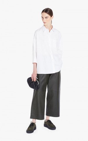 MaxMara Loose In Striped Poplin Blouses OPTICAL WHITE | MMR593594