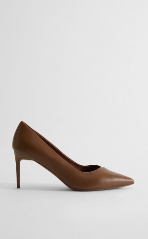 MaxMara Nappa Leather Court Décolleté BROWN | MMR594205