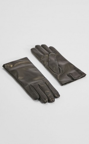 MaxMara Nappa Leather Gloves BLACK | MMR594238