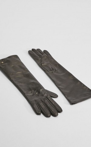 MaxMara Nappa Leather Gloves BLACK | MMR594239