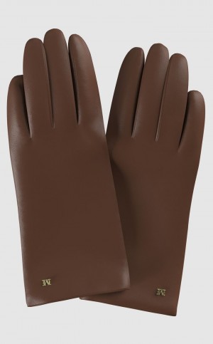 MaxMara Nappa Leather Gloves TOBACCO | MMR594237