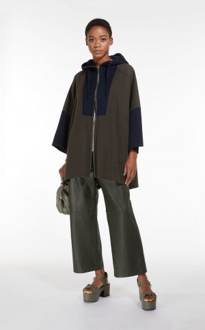 MaxMara Oversized Jacket In Wool Coats KAKI | MMR593907