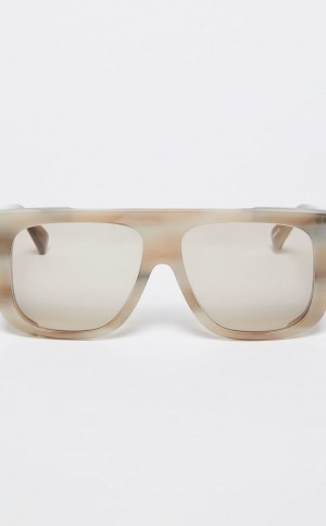 MaxMara Oversized Mask Sunglasses LIGHT GREY | MMR594305