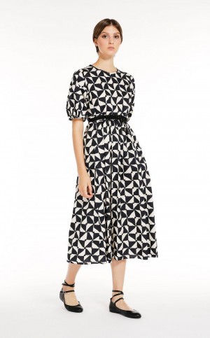 MaxMara Printed Poplin Dresses MIDNIGHTBLUE | MMR593379