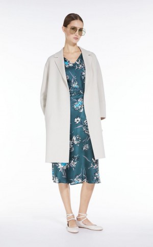 MaxMara Printed Silk Dresses PASTEL GREEN | MMR593356