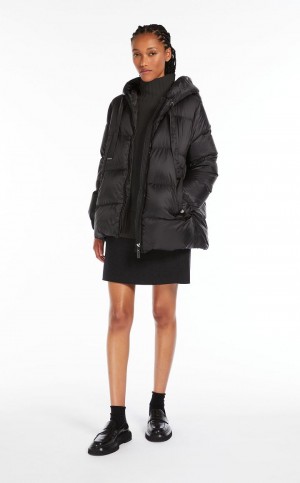 MaxMara Quilted Down Jacket In Water-resistant Canvas Padded BLACK | MMR594000