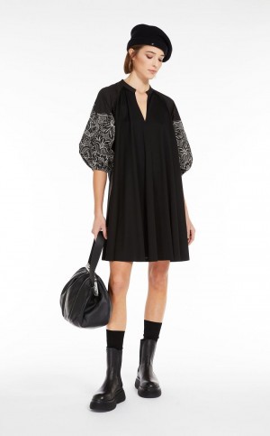 MaxMara Short In Jersey Dresses BLACK | MMR593335