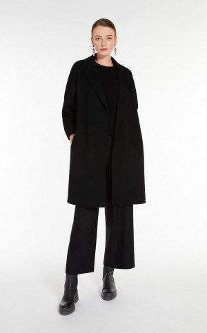 MaxMara Short Wool Coats BLACK | MMR593926