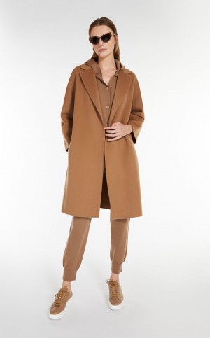 MaxMara Short Wool Coats CAMEL | MMR593912