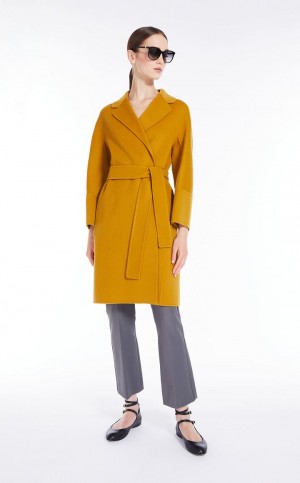 MaxMara Short Wool Coats OCHRE | MMR593899