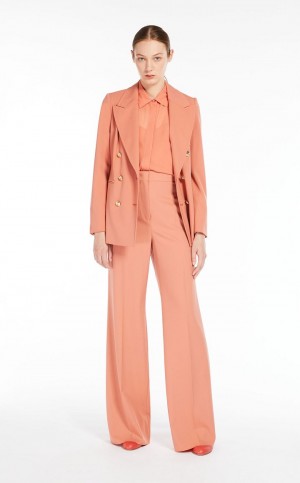 MaxMara Silk Georgette Blouses SALMON | MMR593590