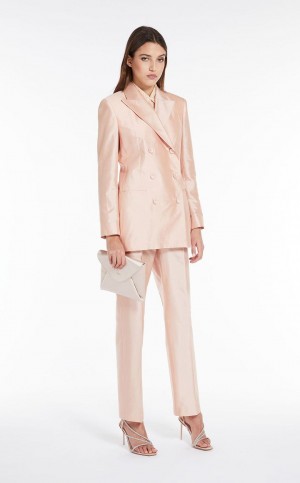 MaxMara Silk Shantung Jackets POWDER | MMR594051