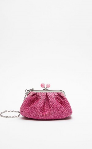 MaxMara Small Pasticcinoin Raffia Weekend Bag FUCHSIA | MMR594140