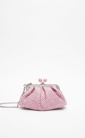 MaxMara Small Pasticcinoin Raffia Weekend Bag PINK | MMR594147