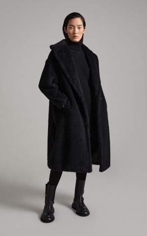 MaxMara Teddy Bear Icon Coats BLACK | MMR593877