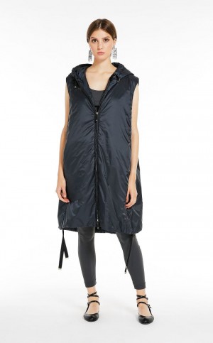 MaxMara Water-resistant Technical Canvas Gilet Padded MIDNIGHTBLUE | MMR593978