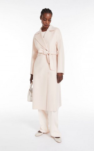 MaxMara Wool And Cashmere Robe Coats POWDER | MMR593884