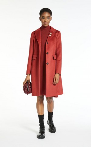 MaxMara Wool Broadcloth Coats RED | MMR593854