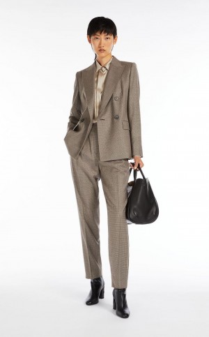 MaxMara Wool Flannel Blazers BEIGE | MMR594059