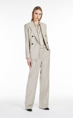 MaxMara Wool Flannel Suit BEIGE | MMR593494