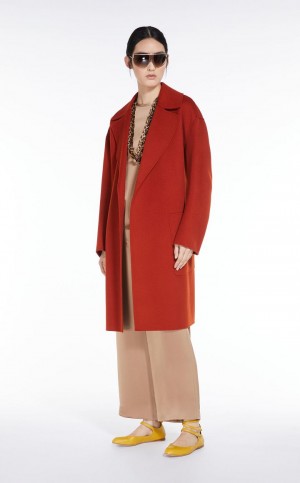 MaxMara Wool Robe Coats ORANGE | MMR593861