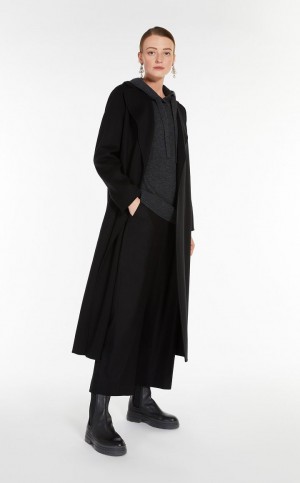 MaxMara Wool Robe-style Coats BLACK | MMR593863