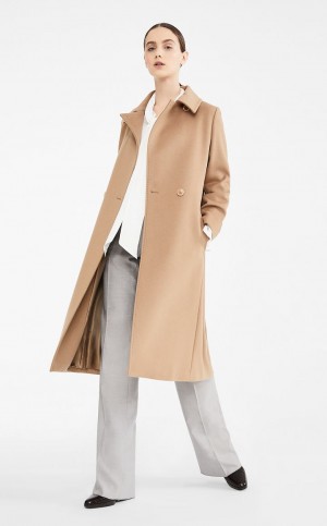 MaxMara Wool Robe-style Coats CAMEL | MMR593896