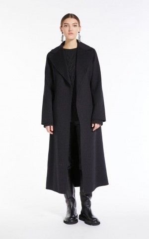 MaxMara Wool Robe-style Coats DARK GREY | MMR593906