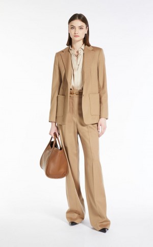 MaxMara Wool Single-breasted Suit CAMEL | MMR593484