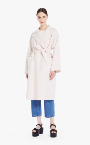 MaxMara Wrap In Wool Coats SAND | MMR593870