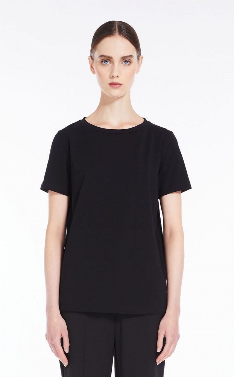 MaxMara Basic Jersey T-shirts BLACK | MMR593667