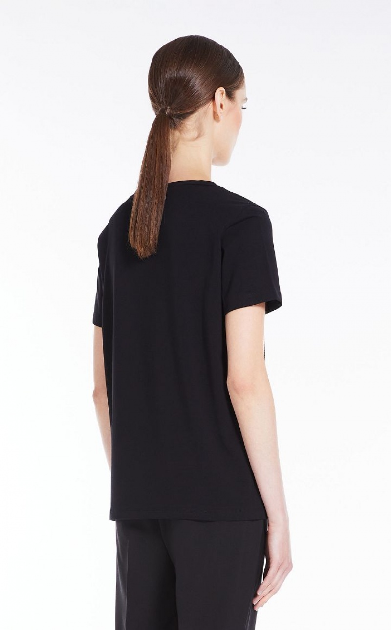 MaxMara Basic Jersey T-shirts BLACK | MMR593667