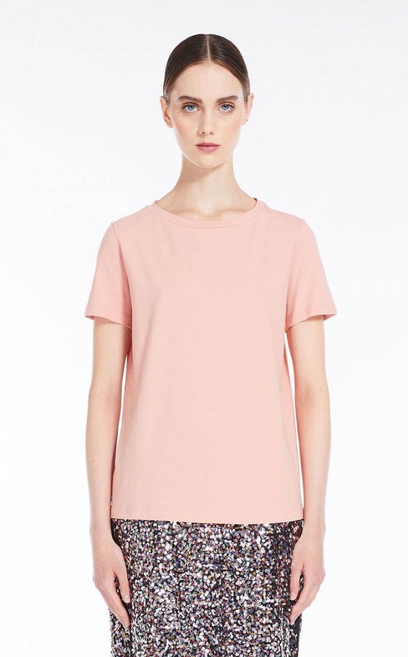 MaxMara Basic Jersey T-shirts PEACH | MMR593677