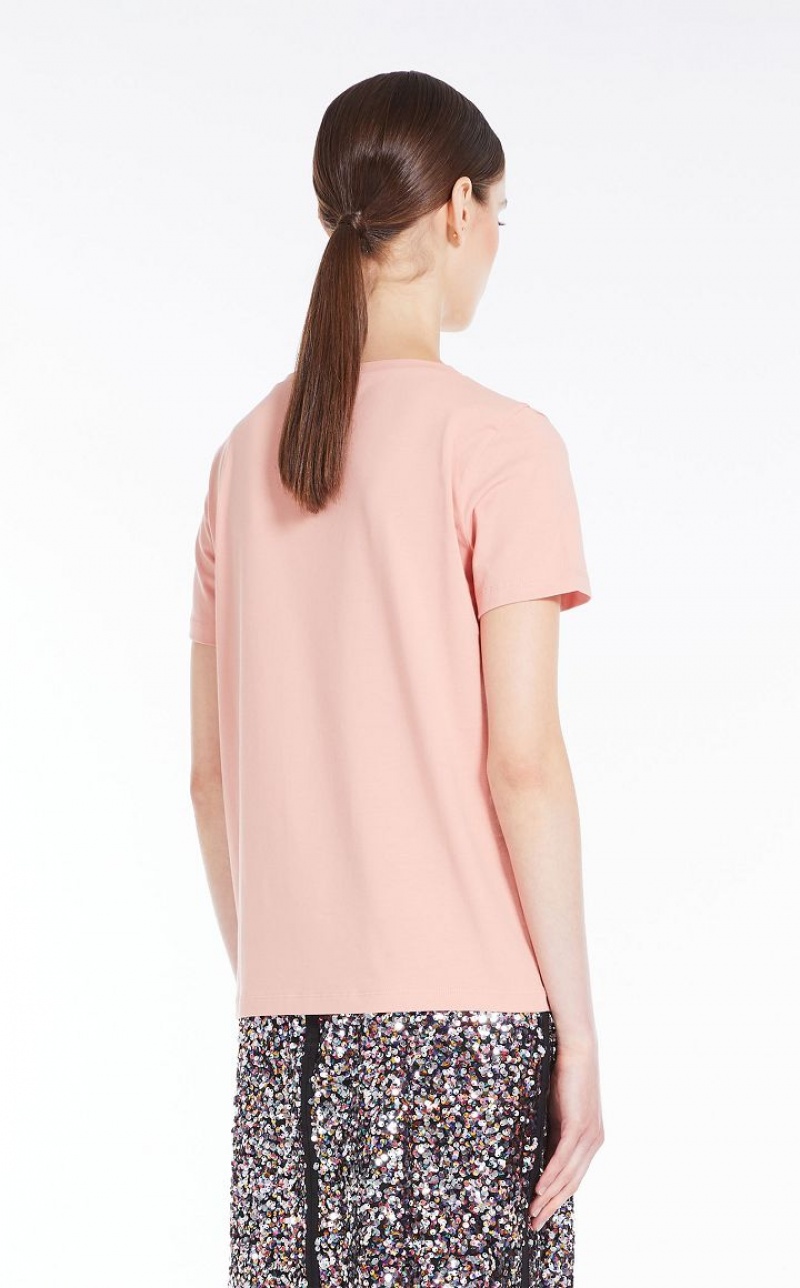 MaxMara Basic Jersey T-shirts PEACH | MMR593677